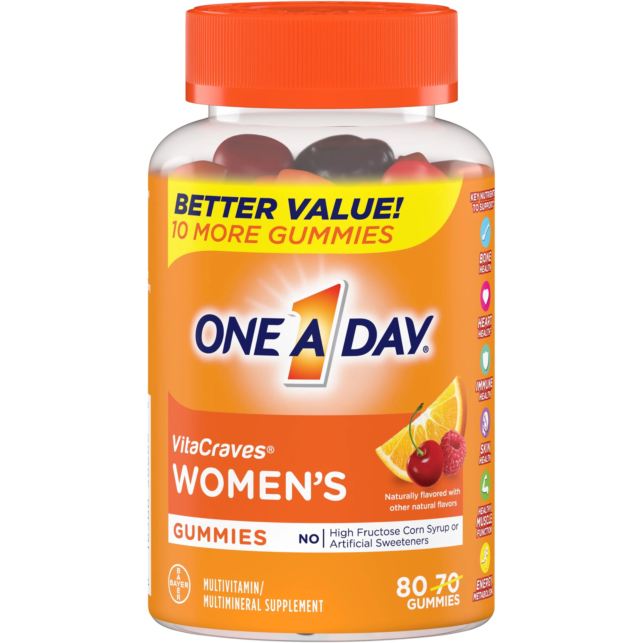 MULTIVITAMINES ONE A DAY GUMMIES BOITE DE 80 FEMMES